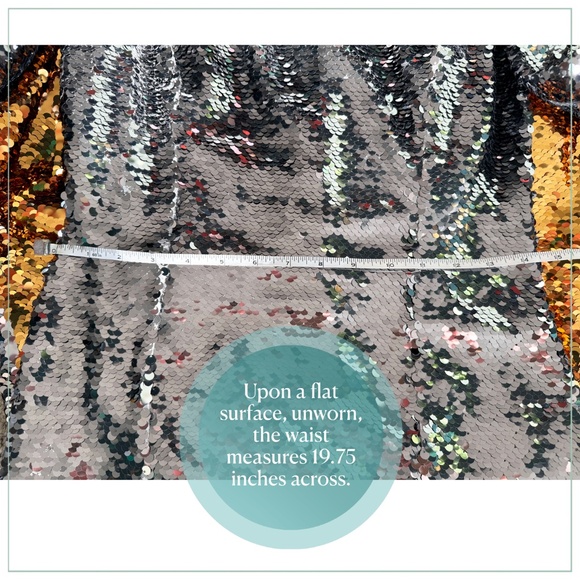 $4950 Dolce & Gabbana Silver and Gold Long Sleeve Sequined Runway Dress - Picture 7 of 9